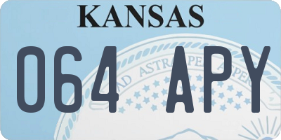 KS license plate 064APY