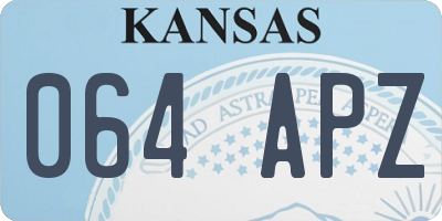 KS license plate 064APZ