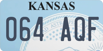 KS license plate 064AQF
