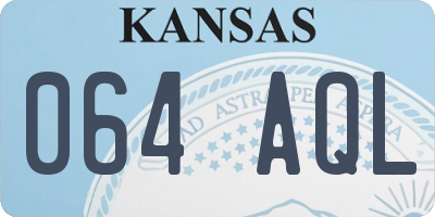 KS license plate 064AQL