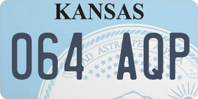KS license plate 064AQP