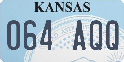 KS license plate 064AQQ