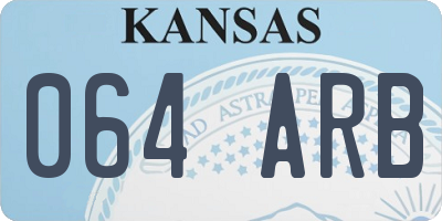 KS license plate 064ARB