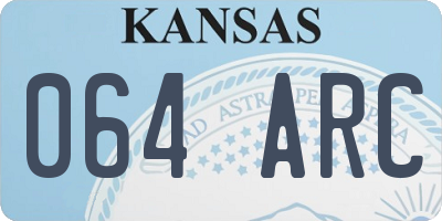 KS license plate 064ARC