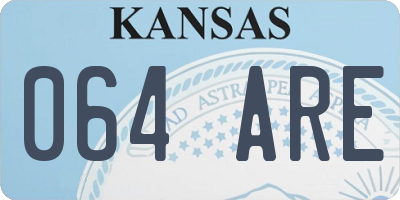 KS license plate 064ARE