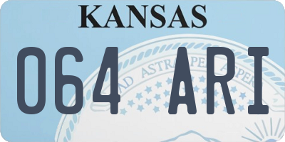 KS license plate 064ARI