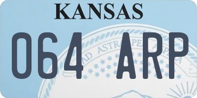 KS license plate 064ARP