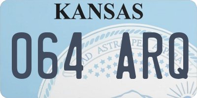 KS license plate 064ARQ