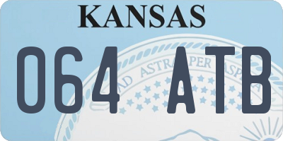 KS license plate 064ATB