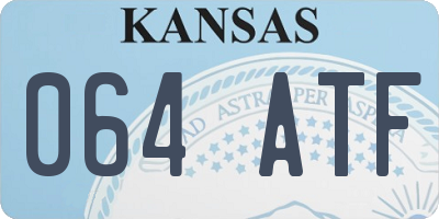 KS license plate 064ATF