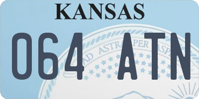 KS license plate 064ATN