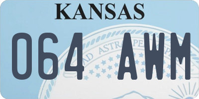 KS license plate 064AWM