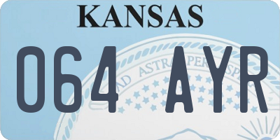 KS license plate 064AYR