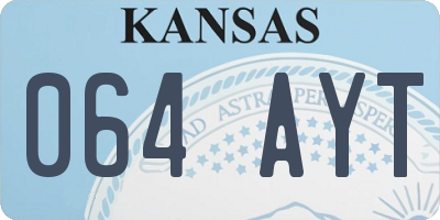 KS license plate 064AYT