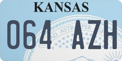 KS license plate 064AZH