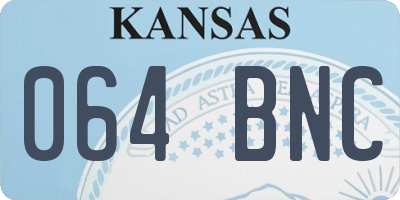 KS license plate 064BNC