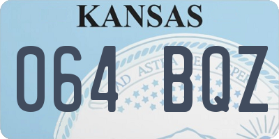 KS license plate 064BQZ
