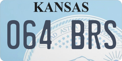 KS license plate 064BRS