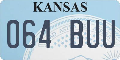 KS license plate 064BUU