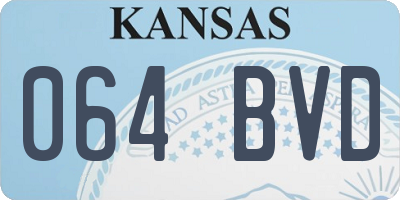 KS license plate 064BVD