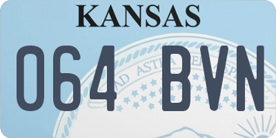KS license plate 064BVN