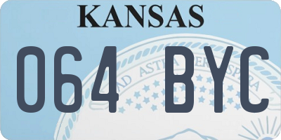 KS license plate 064BYC