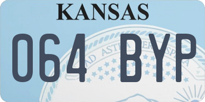 KS license plate 064BYP