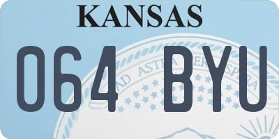 KS license plate 064BYU