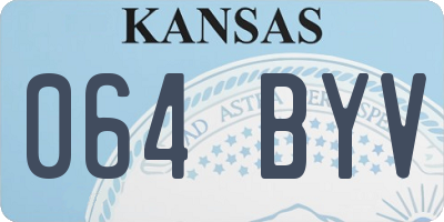 KS license plate 064BYV
