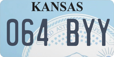 KS license plate 064BYY