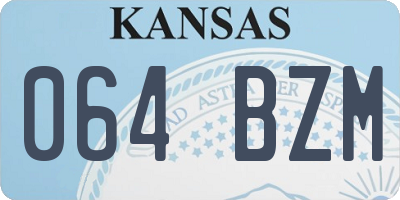 KS license plate 064BZM