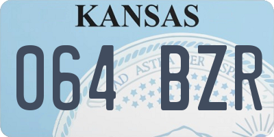 KS license plate 064BZR