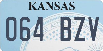 KS license plate 064BZV
