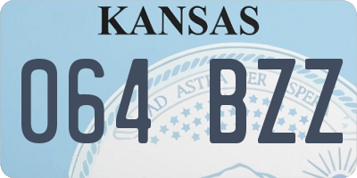 KS license plate 064BZZ