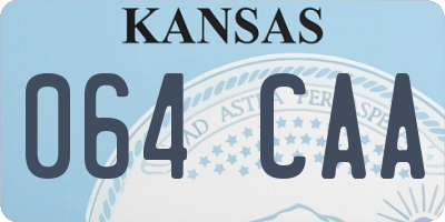 KS license plate 064CAA
