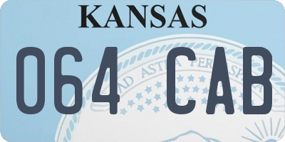 KS license plate 064CAB