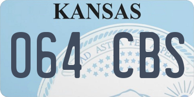KS license plate 064CBS