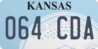 KS license plate 064CDA