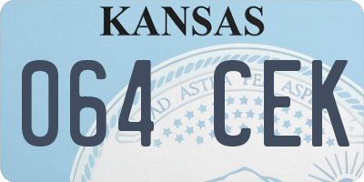 KS license plate 064CEK