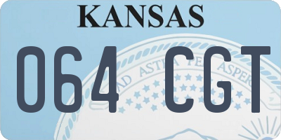 KS license plate 064CGT