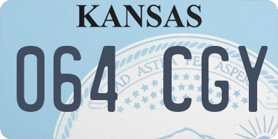 KS license plate 064CGY