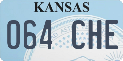 KS license plate 064CHE