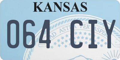 KS license plate 064CIY