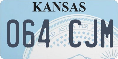 KS license plate 064CJM