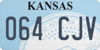 KS license plate 064CJV