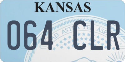 KS license plate 064CLR