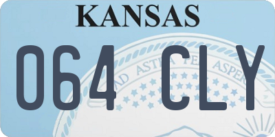 KS license plate 064CLY