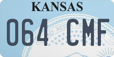 KS license plate 064CMF