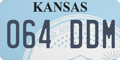 KS license plate 064DDM