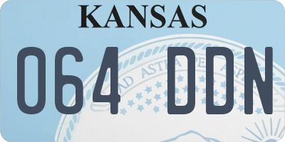 KS license plate 064DDN